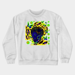 skeleton homunculus in smile art wallpaper of death lights Crewneck Sweatshirt